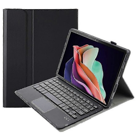 Läderfodral med stativ och avtagbart tangentbord med pekplatta för Lenovo Pad Plus/tab P11 Gen 2