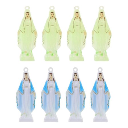 Religiösa Nyckelringar Jungfru Maria Berlock för Katolsk Tro 16st Självlysande (FMY)