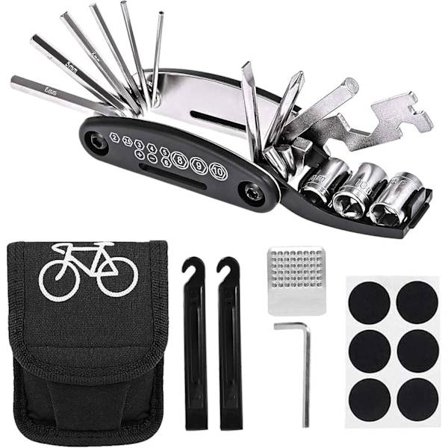 Polkupyörän korjaustyökalut 16 in 1 Monitoiminen polkupyörän työkalusarja Taitettava polkupyörä