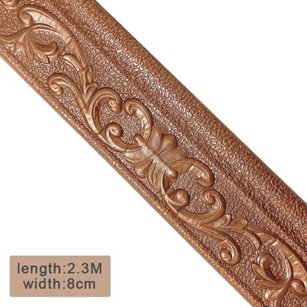 2,3 M Vægbeklædningslinie Tapet Fodlister Kant Vandtæt Anti-