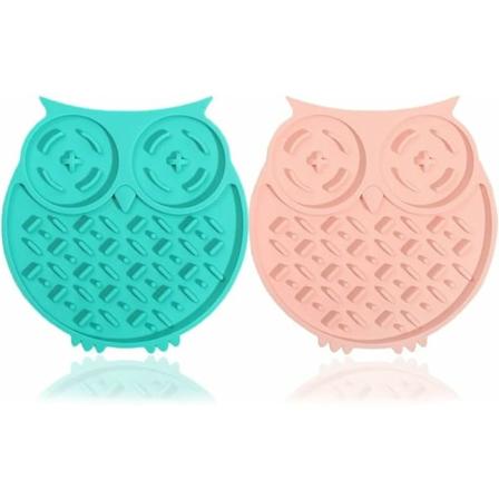 Slickmatta för hundar, 2-pack, slickmatta för hundar, slickmatta i silikon, slickmatta för hundar, slickmatta för hundar med kraftfulla sugkoppar