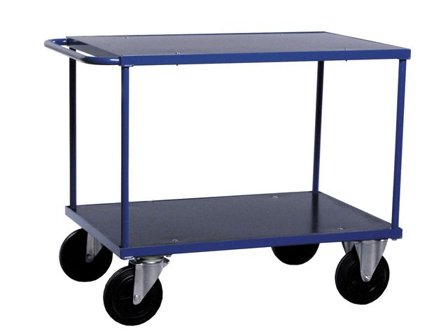 Bordsvagn 2 hyllplan Utomhusbruk Blå - Lyreco - Emballage och lagerutrustning - Lagerutrustning - Vagnar