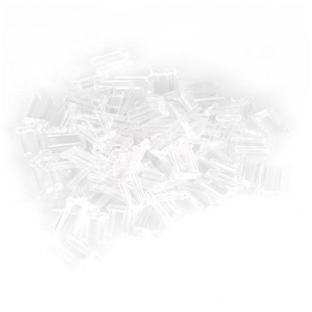 100 kpl Uudet muoviset puristusholkit reunattomille laseille Tarvikkeet Työkalut 1,4 * 0,8 * 7,0 mm