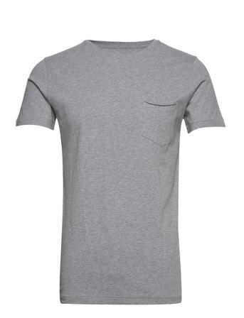 Alder Basic Chest Pocket Tee - Gots Grey Knowledge Cotton Apparel
