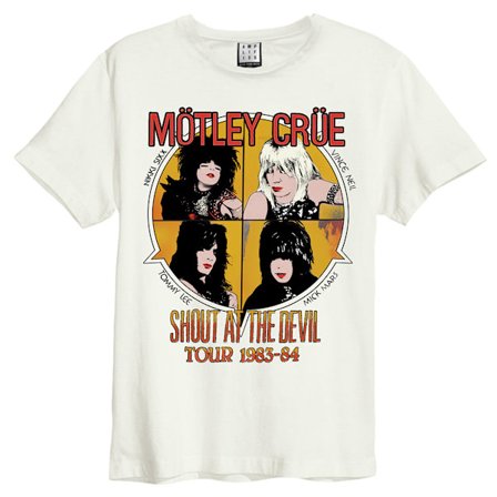Amplified Mens Shout At The Devil Motley Crue T-Shirt XL Vit
