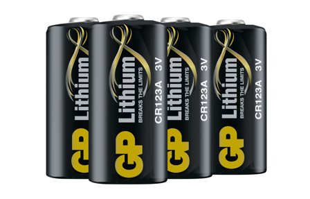 GP Lithium CR123A, 4-pk