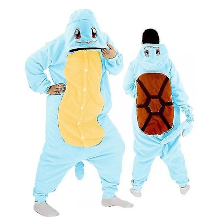 Squirtle Costume Full Body Pajamas Halloween Christmas Onesie Kigurumi For Men Women