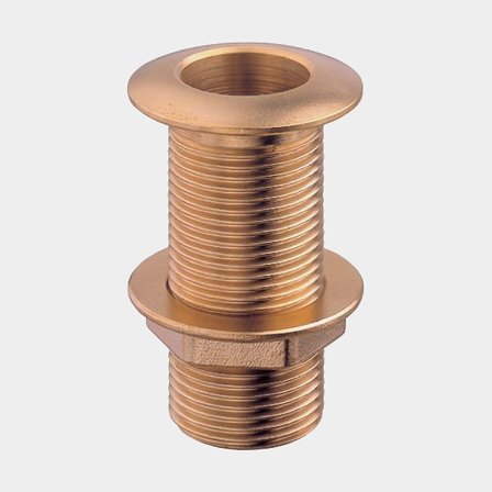 Gängad bordsgenomföring Guidi Thru-Hull, brons, kullrig, 1/2" G (BSP)