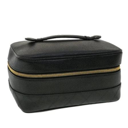 Chanel Vintage Pre-owned Läder necessrer svart, Dam Vintage Väskor, Dam, Storlek: ONE SIZE