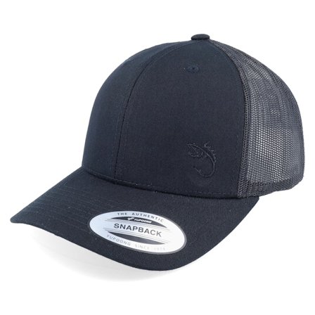 Skillfish - Svart trucker Caps - Black Fish Hook Logo Black Trucker @ Hatstore