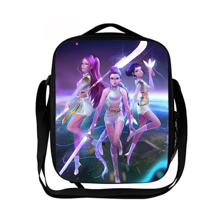 Jenter KPop Demon Hunter Isolert Matpose, Skole Reise Piknik Snackposer