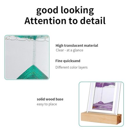 Bevegelig Sandramme Kunst Sandmaleri 3d Sandscape Gave