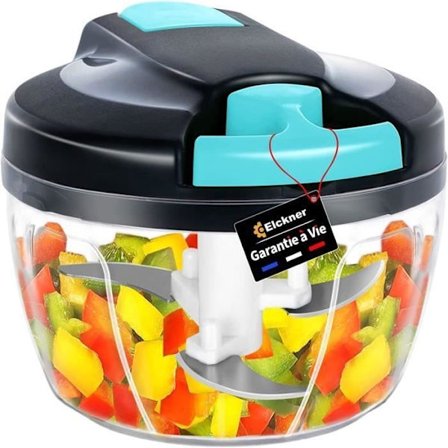 (Som vist på billedet) Mini Manuel Hakker 550ml Løg Hakker Manuel Blender Rustfrit Stål 3 Blade Til hvidløg, kød, babymad, frugt,