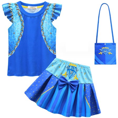 Flickor Rise Röd Kostym för Barn Prinsessan Bridget Rosa Hjärtklänning Cosplay Kläder