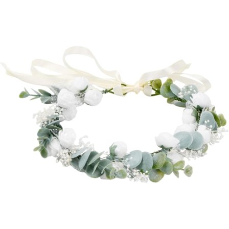 Blomsterpike Hodebånd, Justerbart Hodebånd kompatibelt med Første Kommunion og Bryllup - Blomsterhårtilbehør kompatibelt med Jenter (17cm)