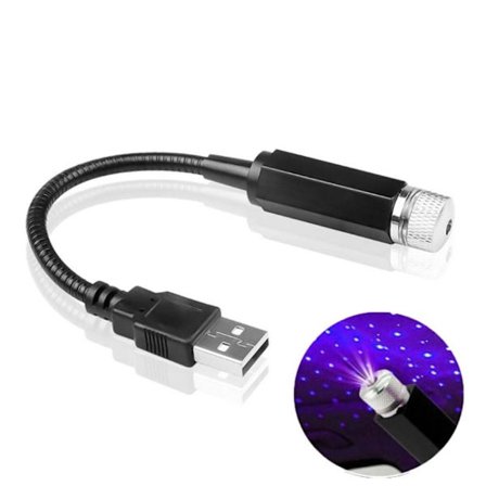 USB Lampe bil soverom tak Projektor Stjernelys - /Lilla Lys
