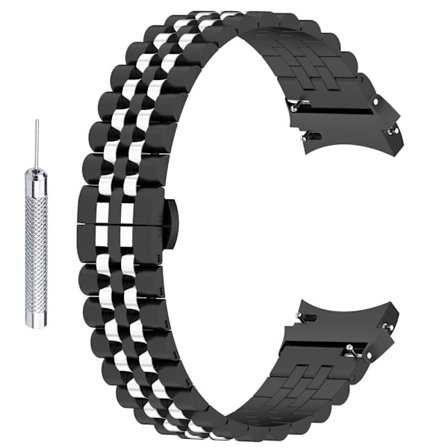 Samsung Galaxy Watch 5 / 4 armband i rostfritt stål med verktyg - Svart / Svart