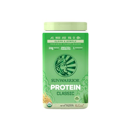 Proteinpulver Sunwarrior Protein Classic Organic 750 g, Natural - Bodyman.dk