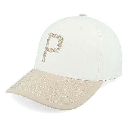 Puma - Beige Adjustable Cap - Crafted P Cap White 110 Adjustable @ Hatstore