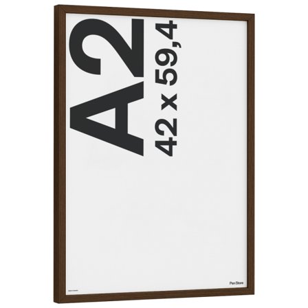 Pen Store Wooden Frame Walnut Finish 42x59,4 cm A2