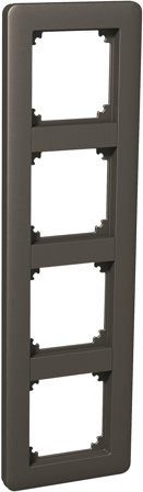 Schneider Electric Exxact Primo Kombinationsram antracit 4-fack, Strömbrytare & vägguttag