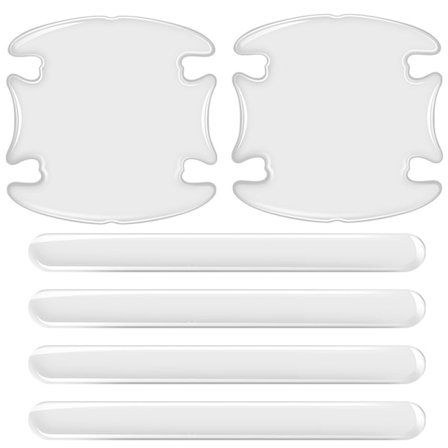 8 stk. gennemsigtig bil dørhåndtag film, anti-scratch bil maling beskyttere, A