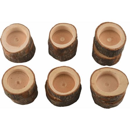 12 stk. træ lysestager, votive tealight holder til bryllupsfest til bord, julefest dekoration