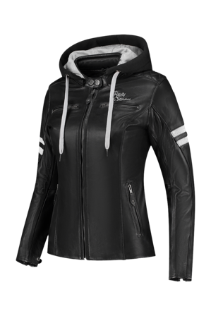 Motorradjacke Rusty Stitches Joyce Hooded V2 Damen Schwarz 52