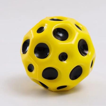 Høy Spenstevne Hull Ball Myk Sprett Ball Antifall Måne Form Porøs Sprett Ball Barn Innendørs Utendørs Leketøy