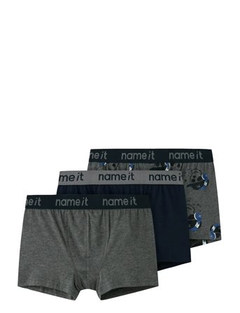 name it | Nkmboxer 3P Dark Grey Mel Skull Noos | 134-140