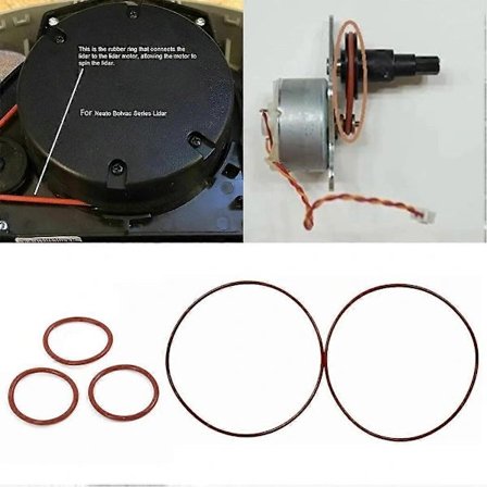 5x Silikon O-ring For Lidar O-ring For Sidebørste Gummibelte For Neato Botvac Lidar Støvsugermodeller 65 70e 75 80 85 D75 D80 D85