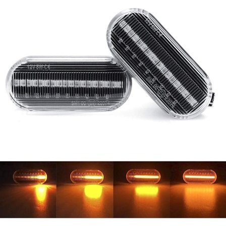 Suuntavilkku, 1 pari Dynaaminen sivuvilkku Virtaava sivumerkkivalo Lampun vaihto V-W T5:een