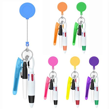 18-delt sykepleierpennesett inneholder 6 merkepenner, 6 permanente markører og 6 uttrekkbare kulepenner med 6 sykepleier ID-spoler