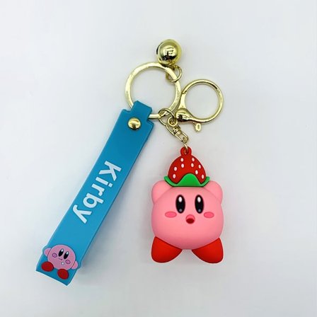 (5-pakkaus) Kirby-avainperä - Söpö sarjakuva-avainperä - Kirby-avainrengas - Luova sarjakuvahahmo-avainrengas - Riippuva leluavainrengas - Mini-anime 