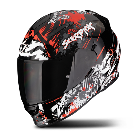 Casco Integral Scorpion EXO-491 Spector Negro/Rojo S