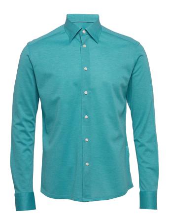 Polo Popover Shirt - Short Sleeved Skjorte Uformell Blå Eton