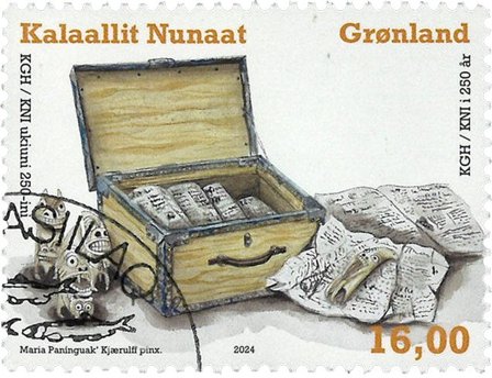 Grønland - KGH/KNI 250 år - Stemplet frimærke