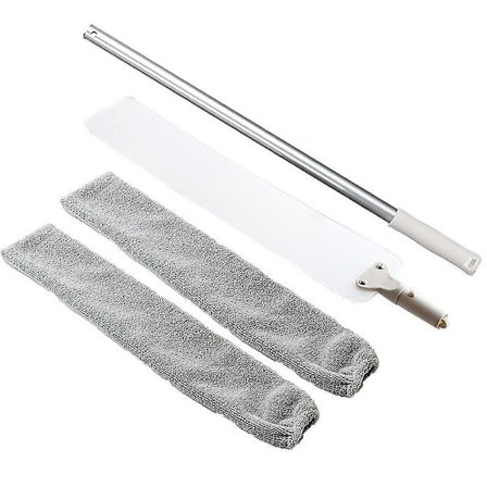 Støvsuger, Justerbar Lang Støvbørste Og 2 Vaskbare Stofbetræk, Fleksibel Flad Støvsuger Husholdningsmop Til Snavs Og Hår, Under Sofaen