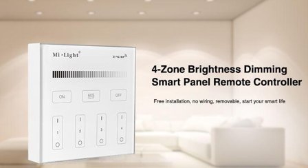 SYNERGY 21 LED Fernbedienung Smart Panel single color 4 Zonen *MiLight*
