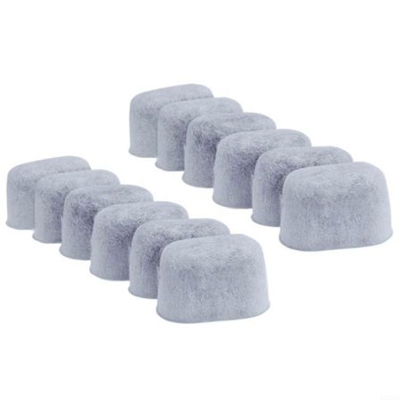 6 stycken vita vattenfilter med aktivt kol från kokosnötsskal för kaffemaskiner