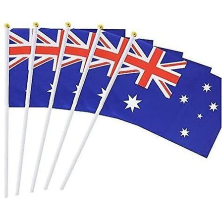 Pakke med 30 små mini-flagg, russiske flagg, paradedekorasjoner, VM, festlige arrangementer, internasjonale helligdager