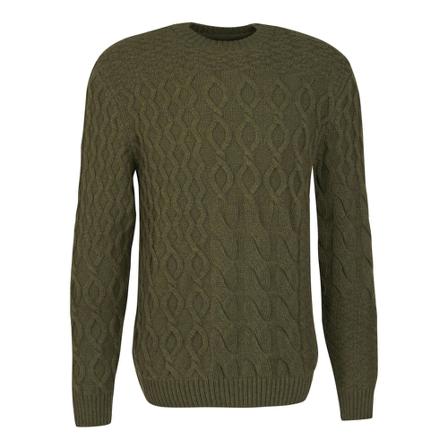 Barbour Round-neck Strik Grøn, Herre Strik, Størrelse: M