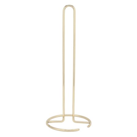 Smidda järnvävnadshållare slätare ytor enkel 1-delad formning vävnadsreservpappershållare för kontor kök skrivbord guld