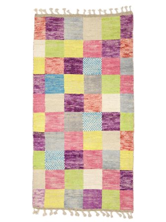 90X176 Tapis Berbère Colourful Moderne (Laine, Afghanistan) Carpetvista