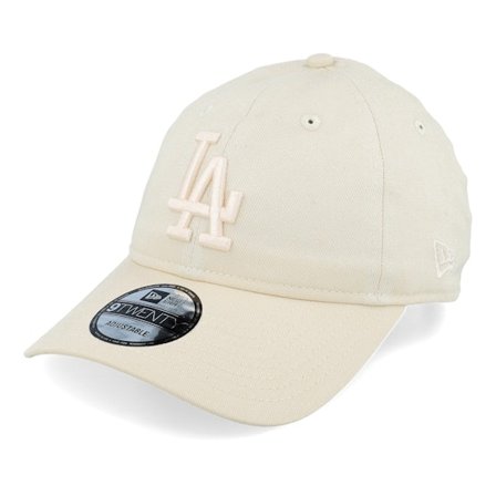 New Era - MLB Beige unconstructed Czapka Z Daszkiem - Los Angeles Dodgers League Essential 9TWENTY Natural Dad Cap @ Hatstore