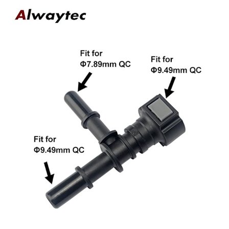 9,49 mm polttoaineletkun pikaliitin K-tyypin 3-tie naaraspuolinen pikaliitin 3/8 "