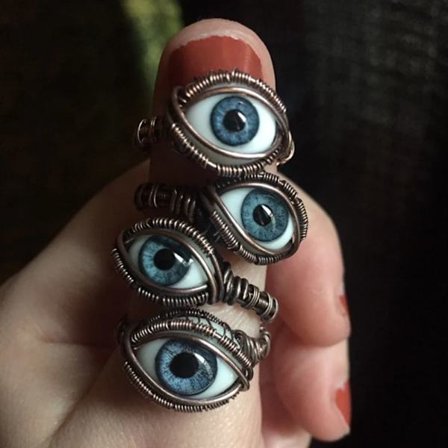 The Eye of Awakening Ring Awakening Eye Ring BLÅ