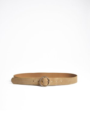 Premium Selection Bälte i mocka med rund spänne - Bälten & skärp - Beige - M / L