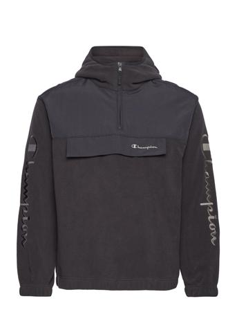 Hooded Half Zip Sweatshirt Black Champion
