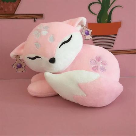 Anime Genshin Impact Yae Miko Pink Fox Cosplay Plys Dukke Legetøj 20 cm Spil Dyr Sød Blød Fyldt Pude Gave